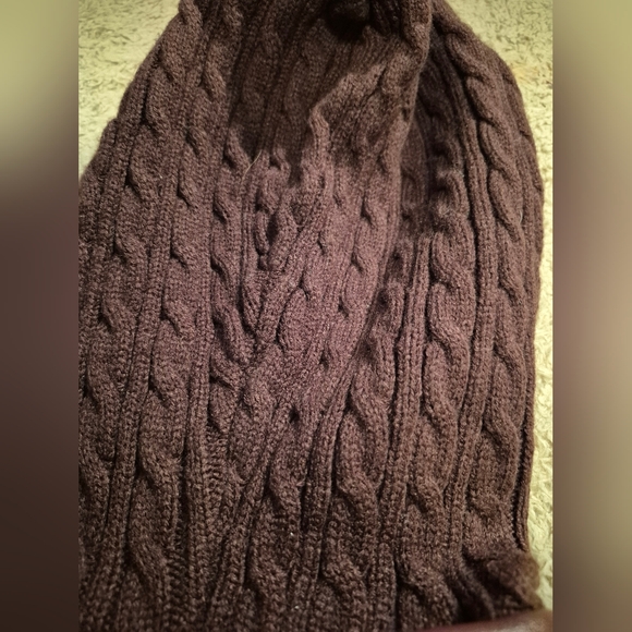 Guess x Wilson's Leather Women's Burgundy Cable-Knit Faux-Leather Jacket S - Picture 14 of 16